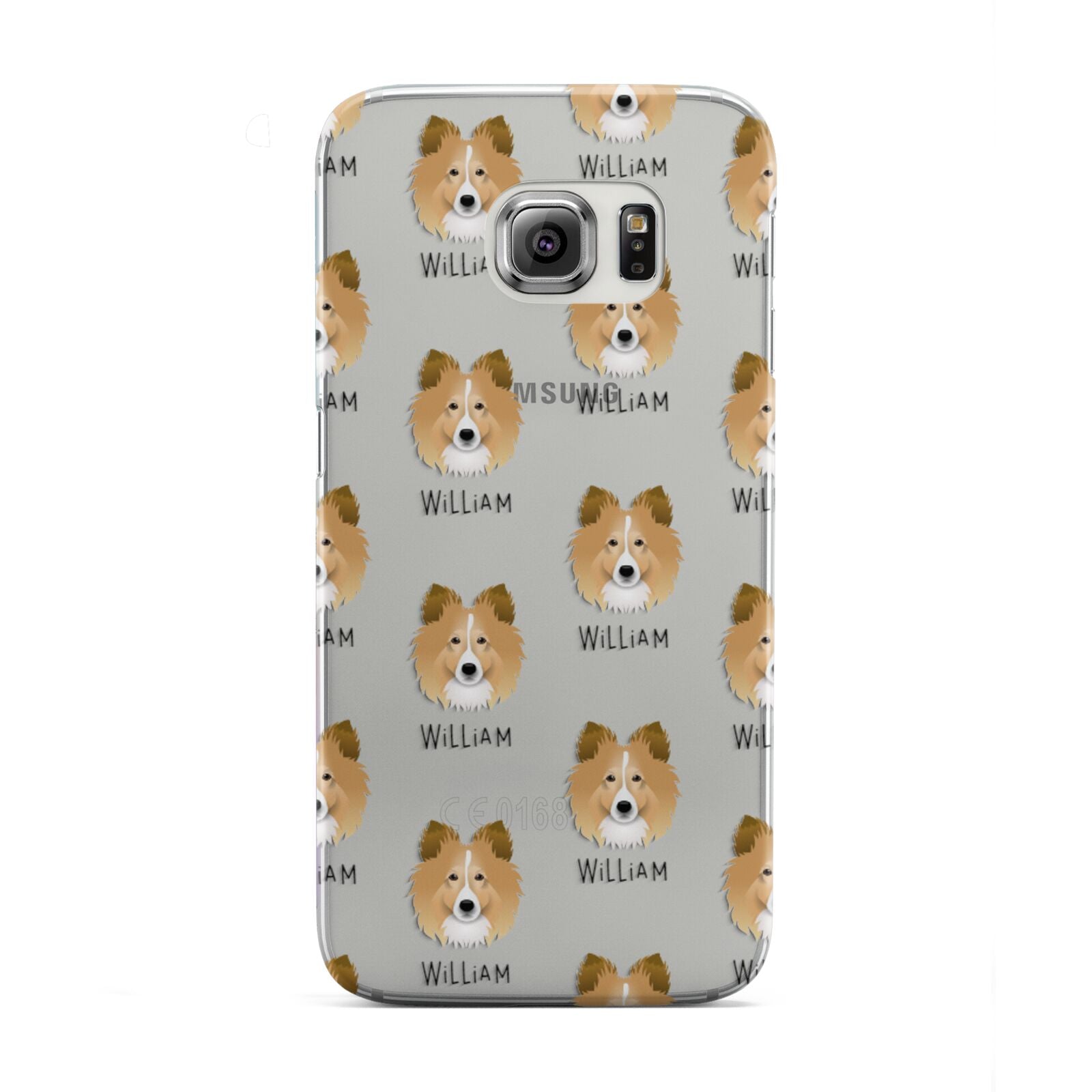 Shetland Sheepdog Icon with Name Samsung Galaxy S6 Edge Case