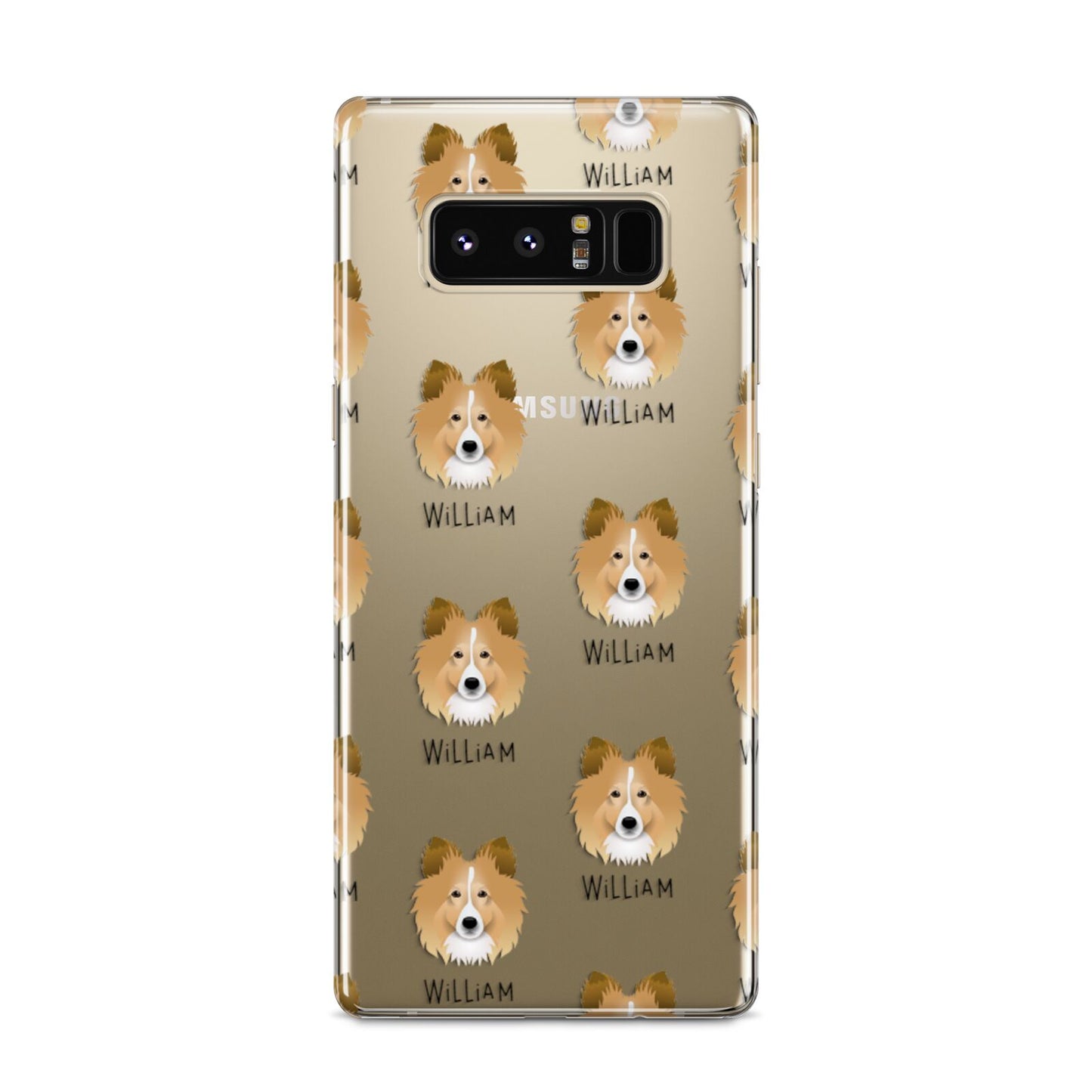 Shetland Sheepdog Icon with Name Samsung Galaxy S8 Case