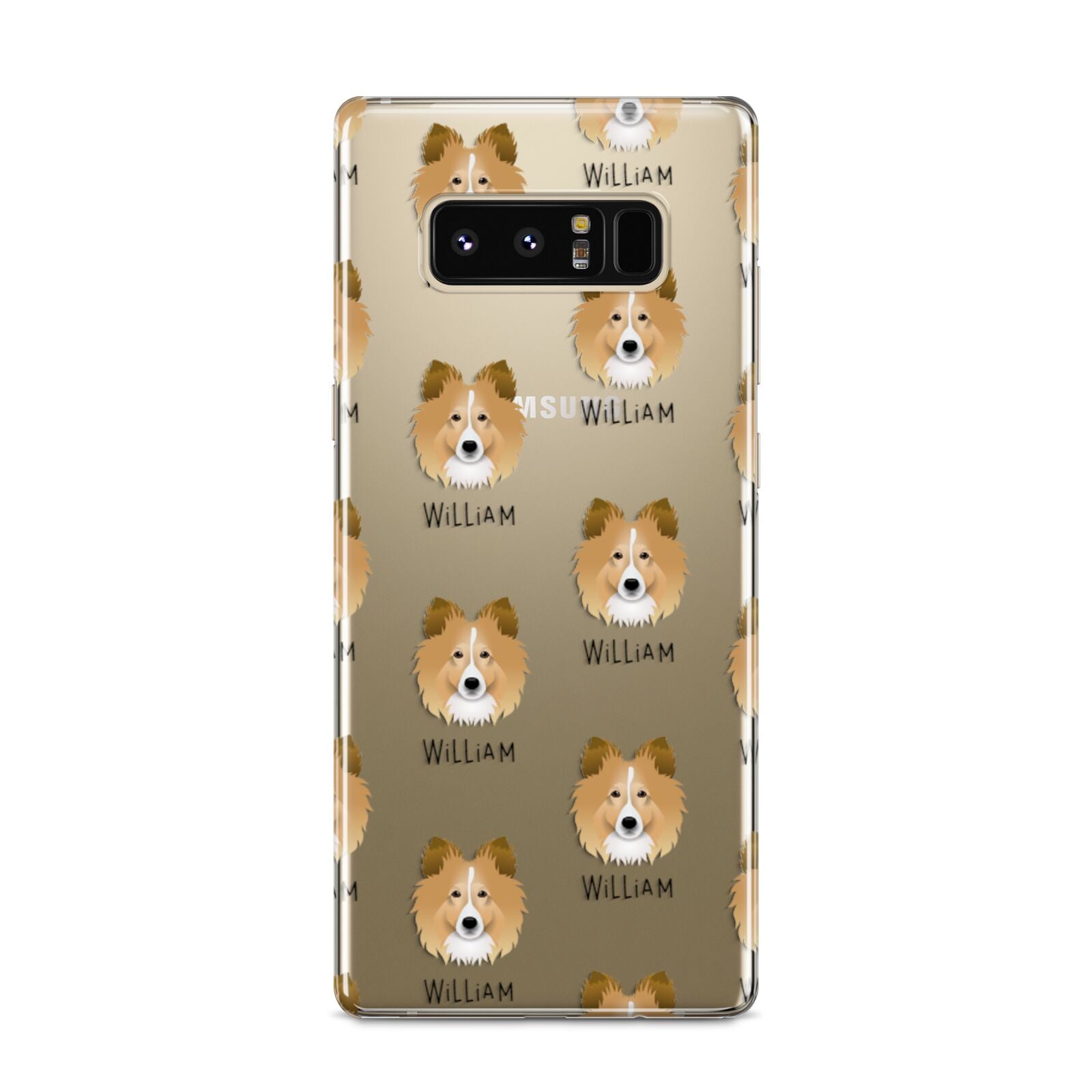 Shetland Sheepdog Icon with Name Samsung Galaxy S8 Case