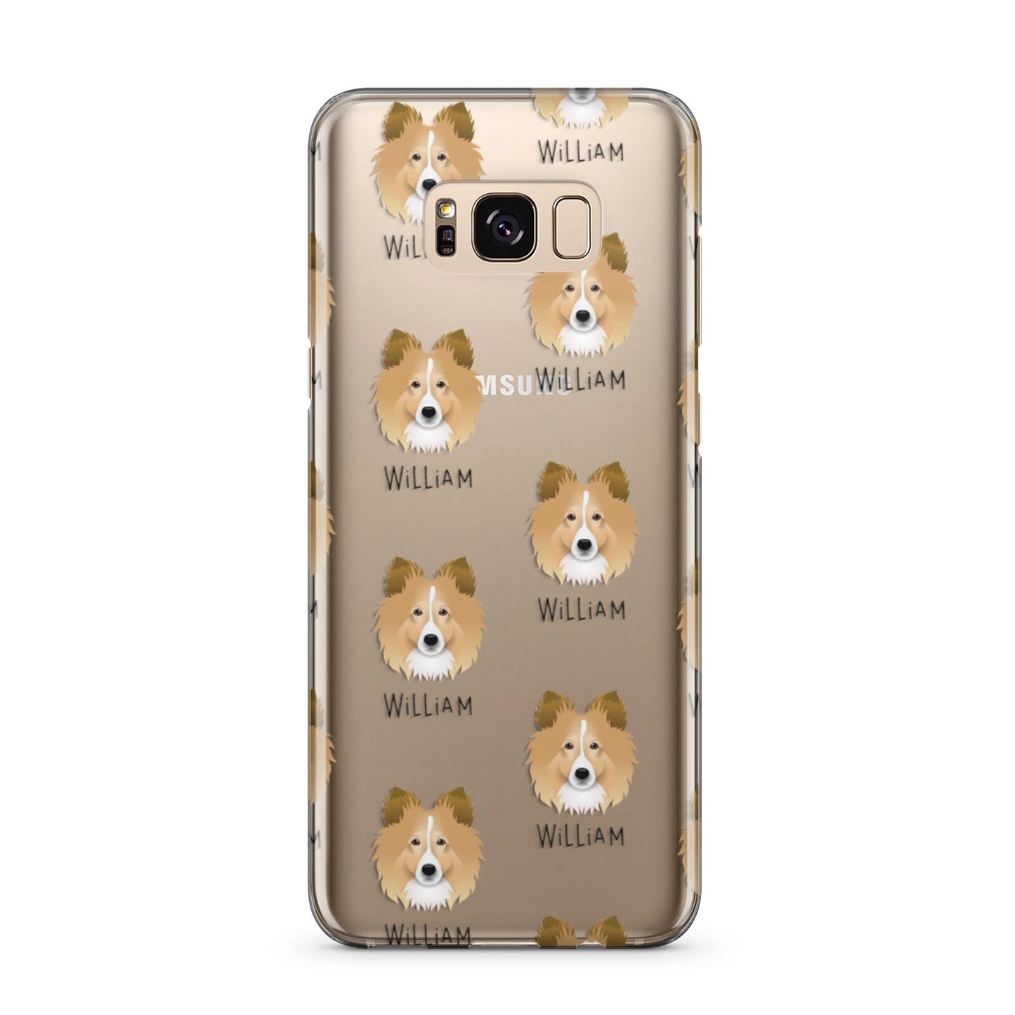 Shetland Sheepdog Icon with Name Samsung Galaxy S8 Plus Case