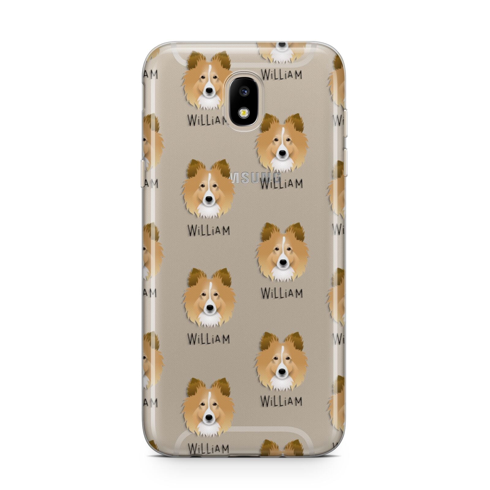 Shetland Sheepdog Icon with Name Samsung J5 2017 Case