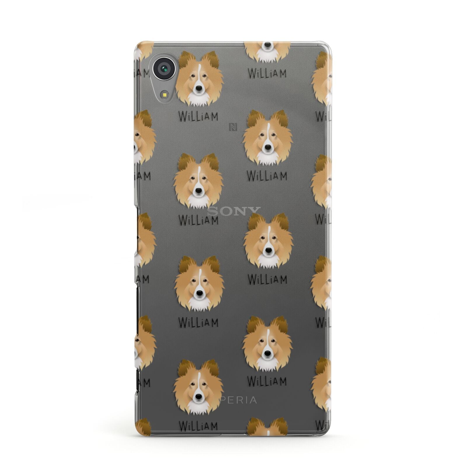 Shetland Sheepdog Icon with Name Sony Xperia Case