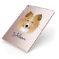 Shetland Sheepdog Personalised Apple iPad Case on Rose Gold iPad Side View