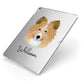 Shetland Sheepdog Personalised Apple iPad Case on Silver iPad Side View