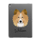 Shetland Sheepdog Personalised Apple iPad Grey Case