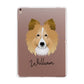 Shetland Sheepdog Personalised Apple iPad Rose Gold Case