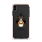 Shetland Sheepdog Personalised Apple iPhone Xs Max Impact Case Pink Edge on Black Phone