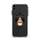 Shetland Sheepdog Personalised Apple iPhone Xs Max Impact Case White Edge on Black Phone