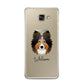 Shetland Sheepdog Personalised Samsung Galaxy A3 2016 Case on gold phone