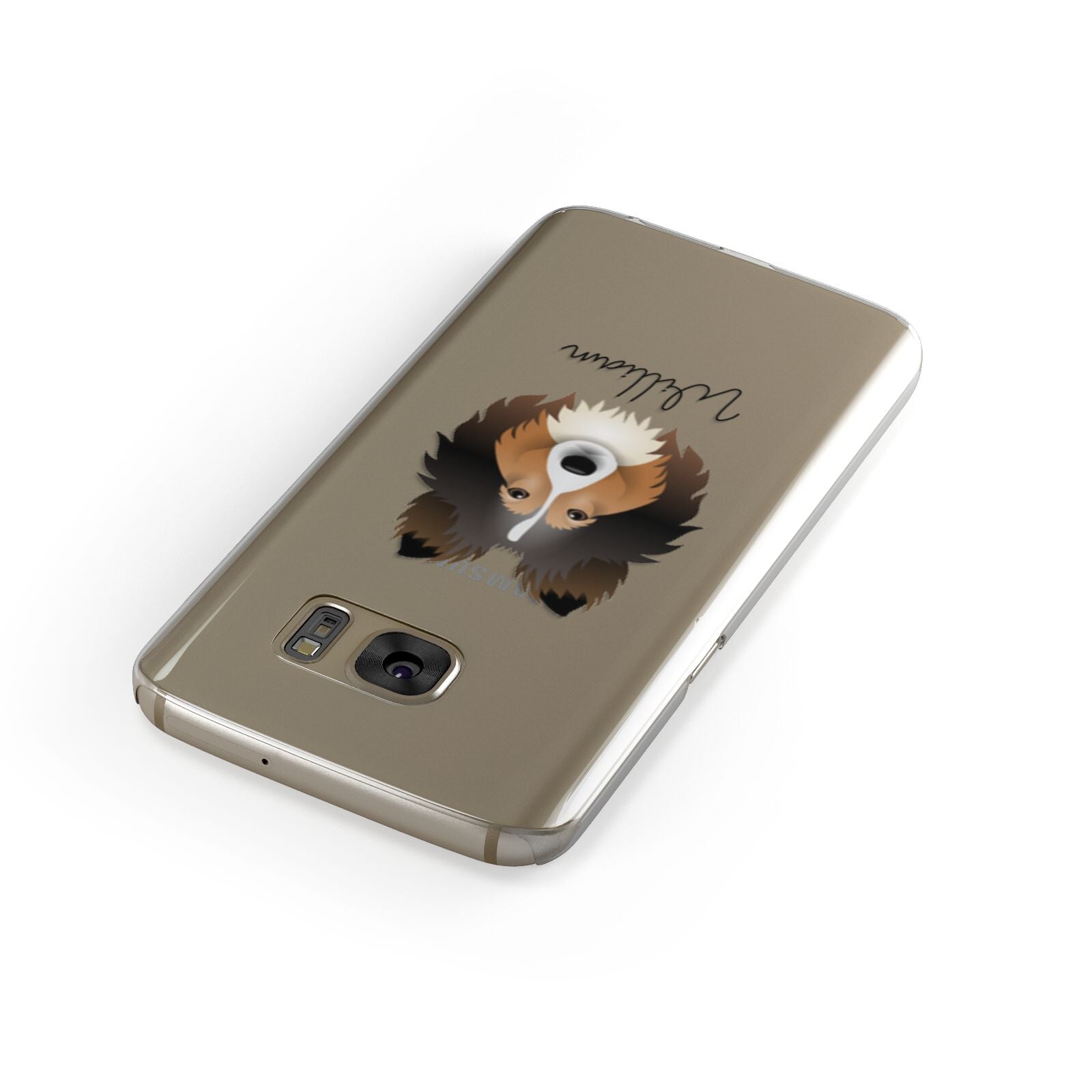 Shetland Sheepdog Personalised Samsung Galaxy Case Front Close Up