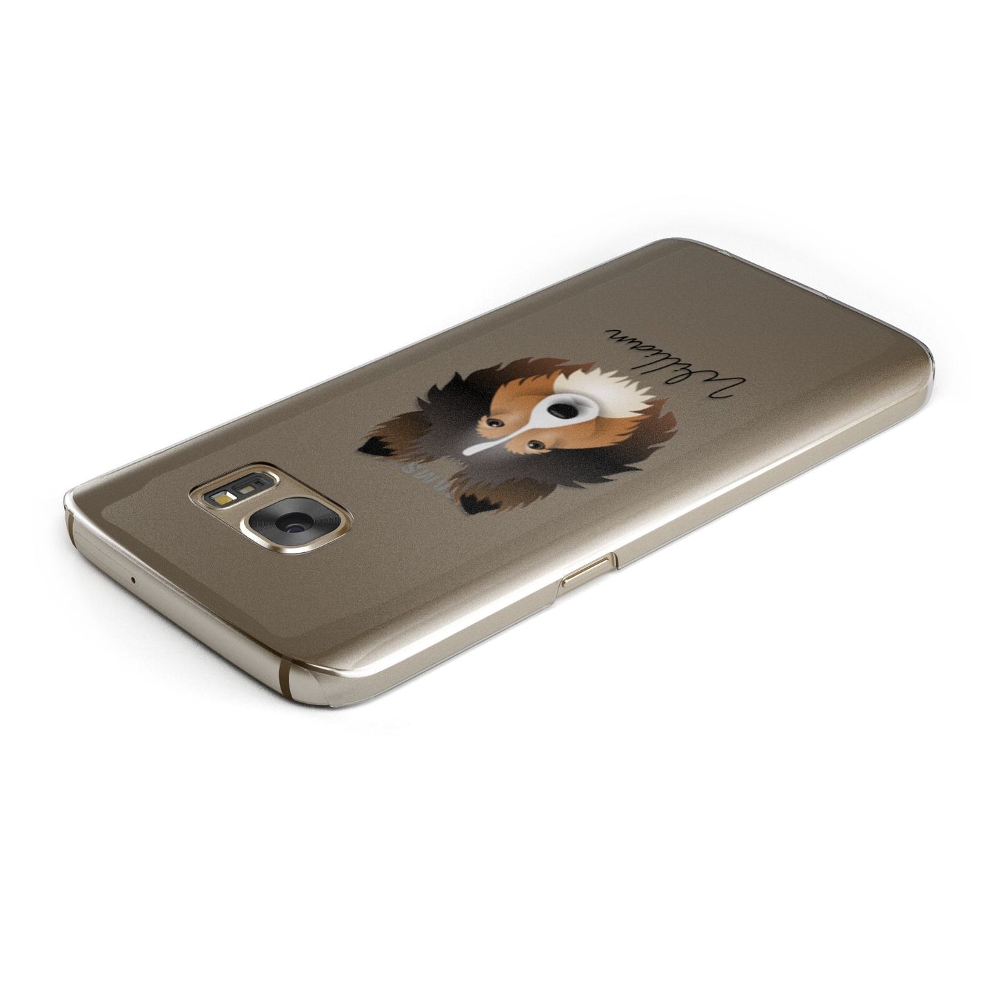 Shetland Sheepdog Personalised Samsung Galaxy Case Top Cutout