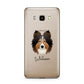 Shetland Sheepdog Personalised Samsung Galaxy J7 2016 Case on gold phone