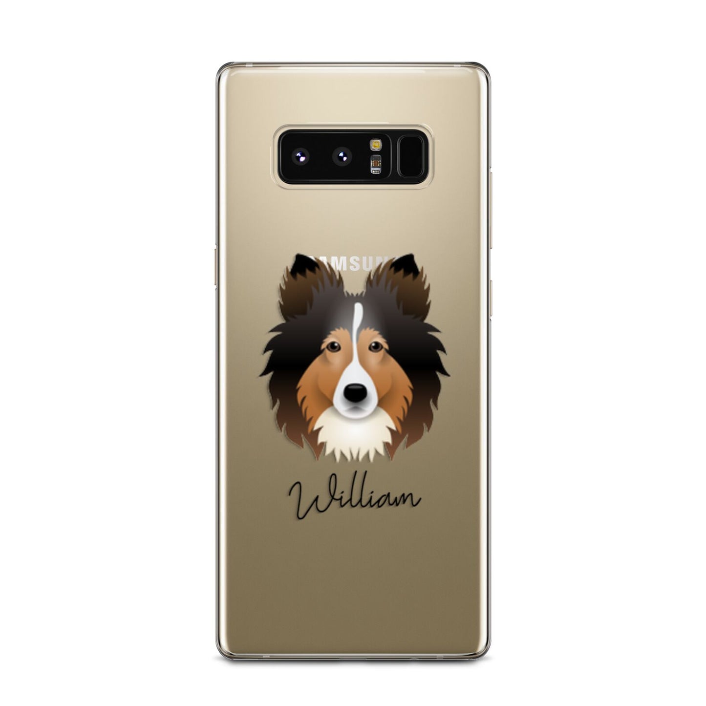 Shetland Sheepdog Personalised Samsung Galaxy Note 8 Case