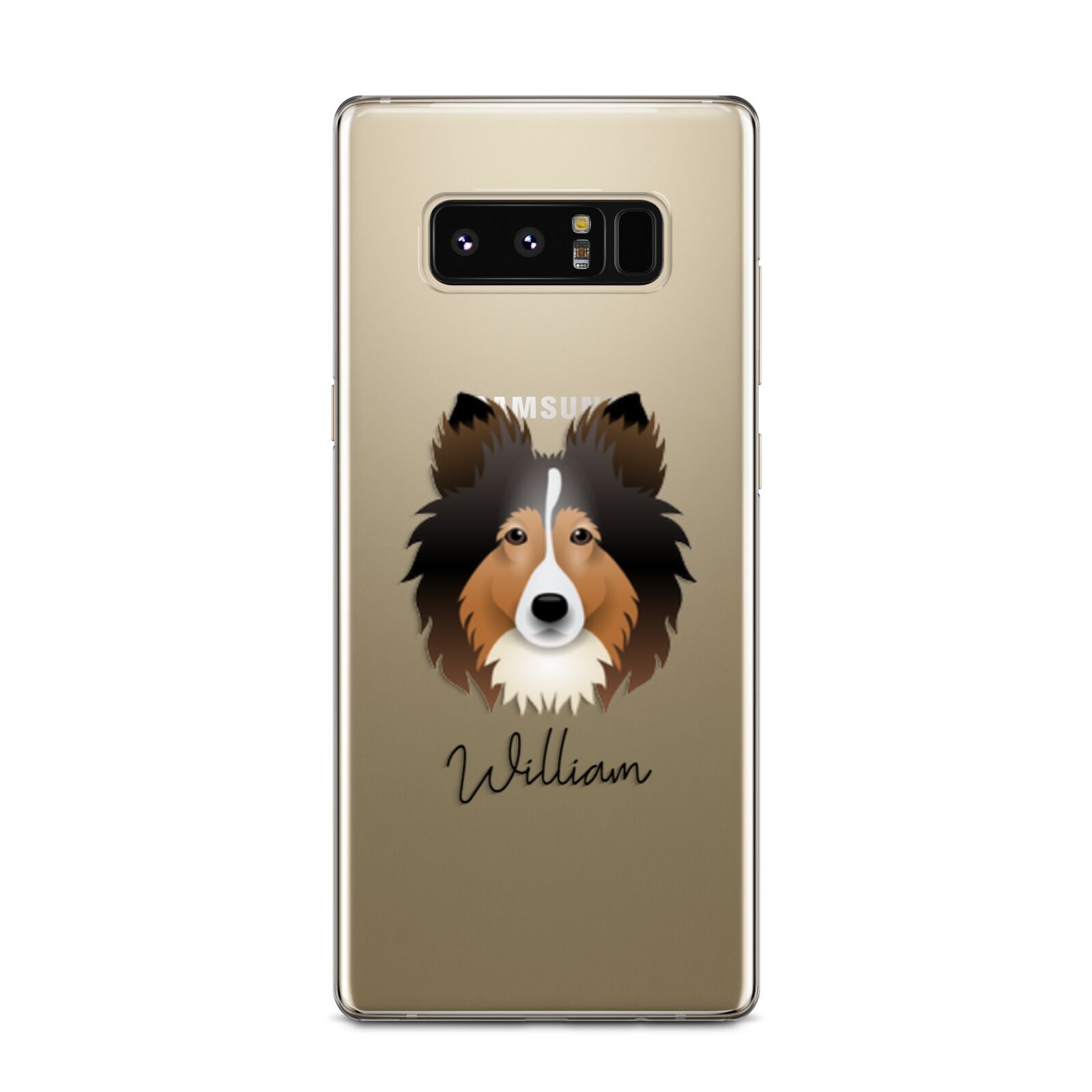Shetland Sheepdog Personalised Samsung Galaxy Note 8 Case