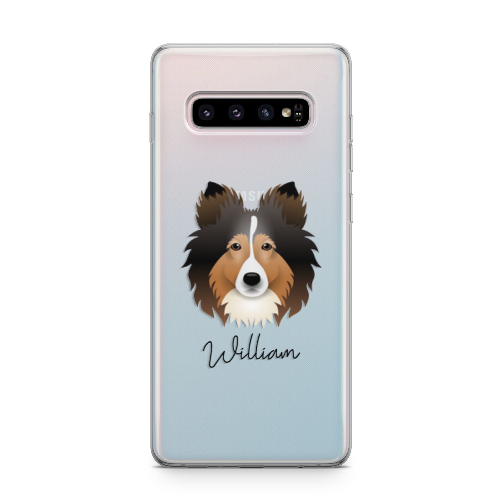 Shetland Sheepdog Personalised Samsung Galaxy S10 Plus Case