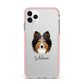 Shetland Sheepdog Personalised iPhone 11 Pro Max Impact Pink Edge Case