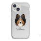 Shetland Sheepdog Personalised iPhone 13 Mini TPU Impact Case with White Edges