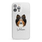 Shetland Sheepdog Personalised iPhone 13 Pro Max Clear Bumper Case