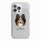 Shetland Sheepdog Personalised iPhone 13 Pro TPU Impact Case with Pink Edges