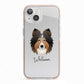 Shetland Sheepdog Personalised iPhone 13 TPU Impact Case with Pink Edges