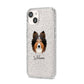 Shetland Sheepdog Personalised iPhone 14 Glitter Tough Case Starlight Angled Image