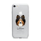 Shetland Sheepdog Personalised iPhone 7 Bumper Case on Silver iPhone