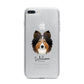 Shetland Sheepdog Personalised iPhone 7 Plus Bumper Case on Silver iPhone