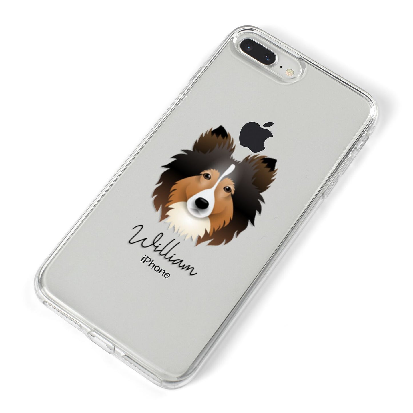 Shetland Sheepdog Personalised iPhone 8 Plus Bumper Case on Silver iPhone Alternative Image