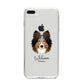 Shetland Sheepdog Personalised iPhone 8 Plus Bumper Case on Silver iPhone