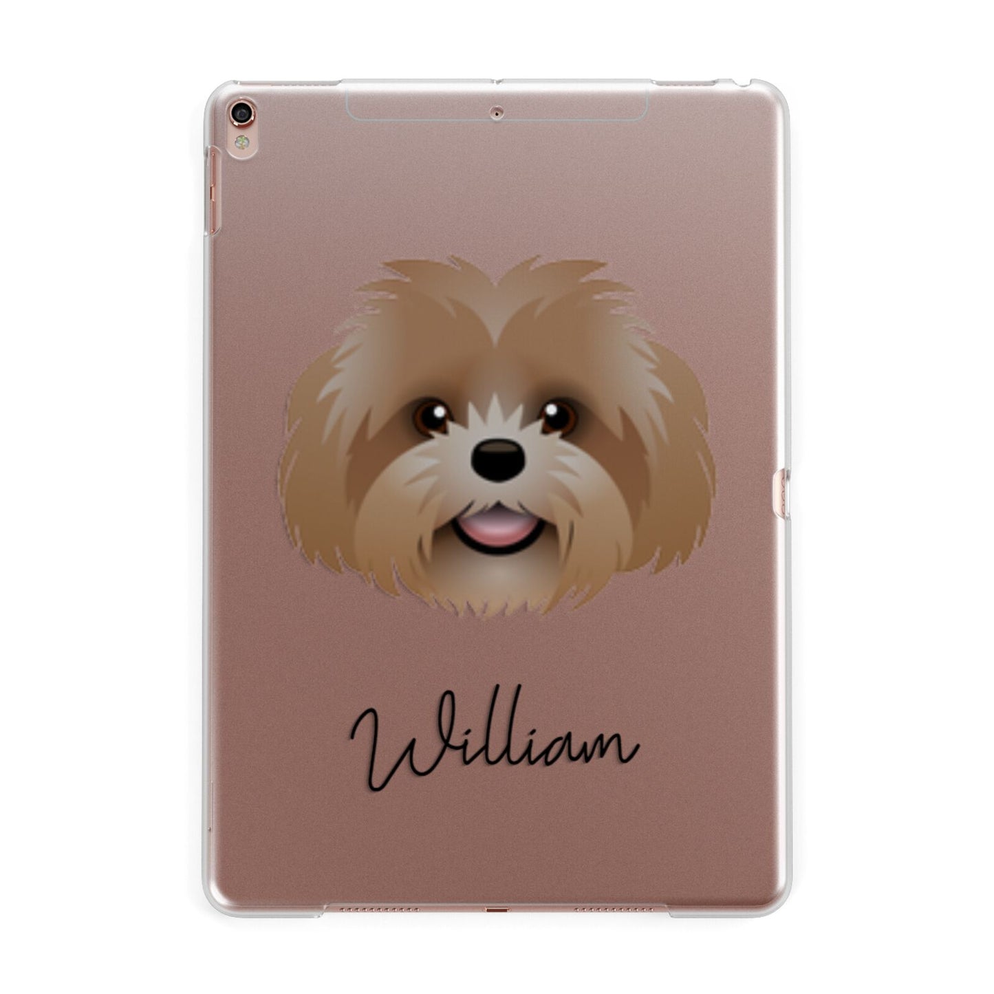 Shih Poo Personalised Apple iPad Rose Gold Case