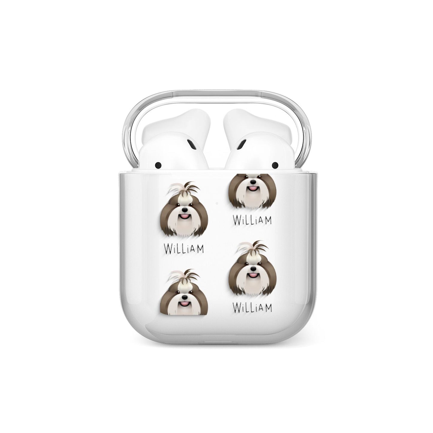 Shih Tzu Icon with Name AirPods Case