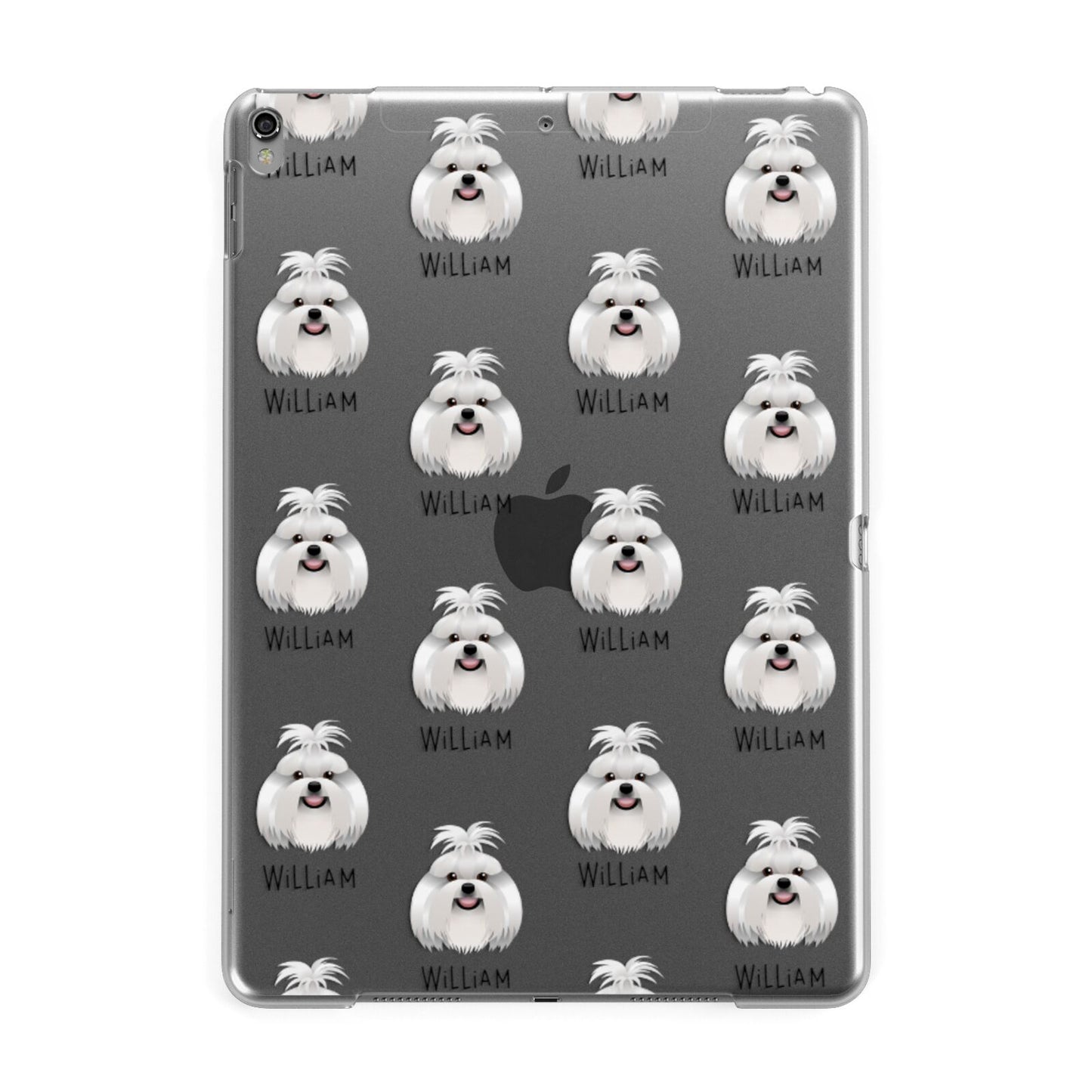 Shih Tzu Icon with Name Apple iPad Grey Case