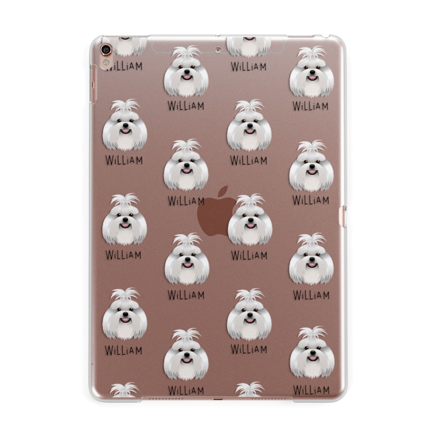 Shih Tzu Icon with Name Apple iPad Rose Gold Case