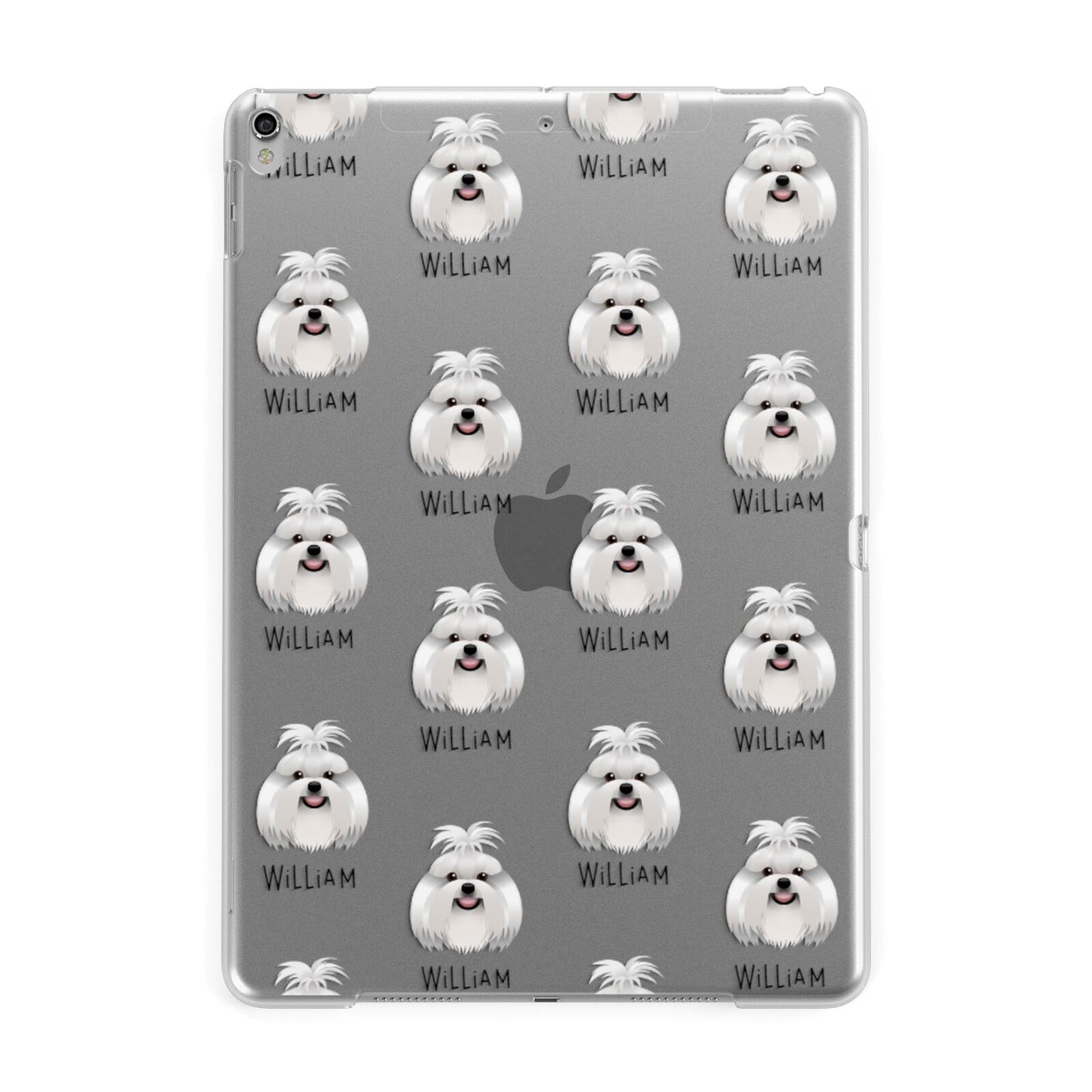 Shih Tzu Icon with Name Apple iPad Silver Case