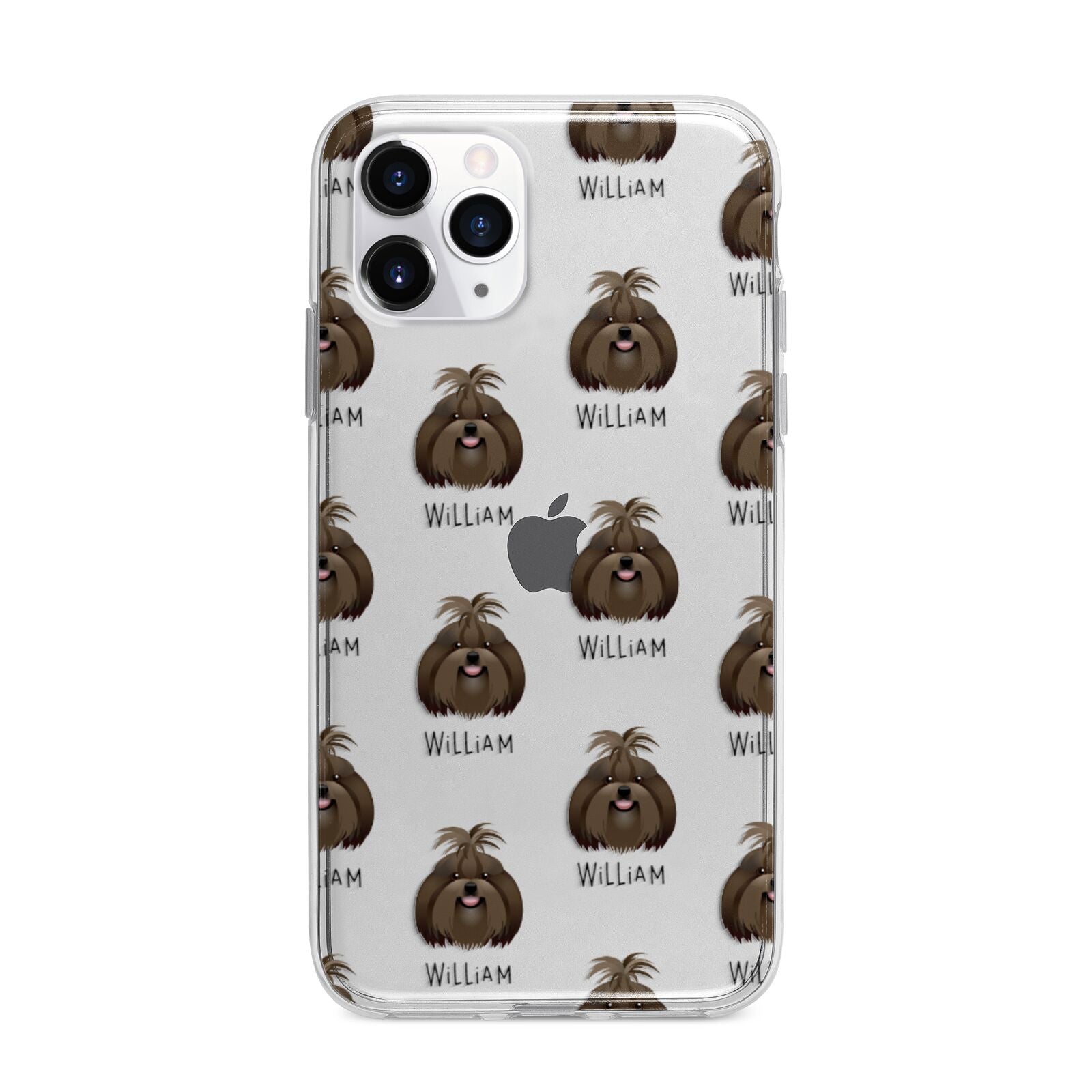 Shih Tzu Icon with Name Apple iPhone 11 Pro in Silver with Bumper Case