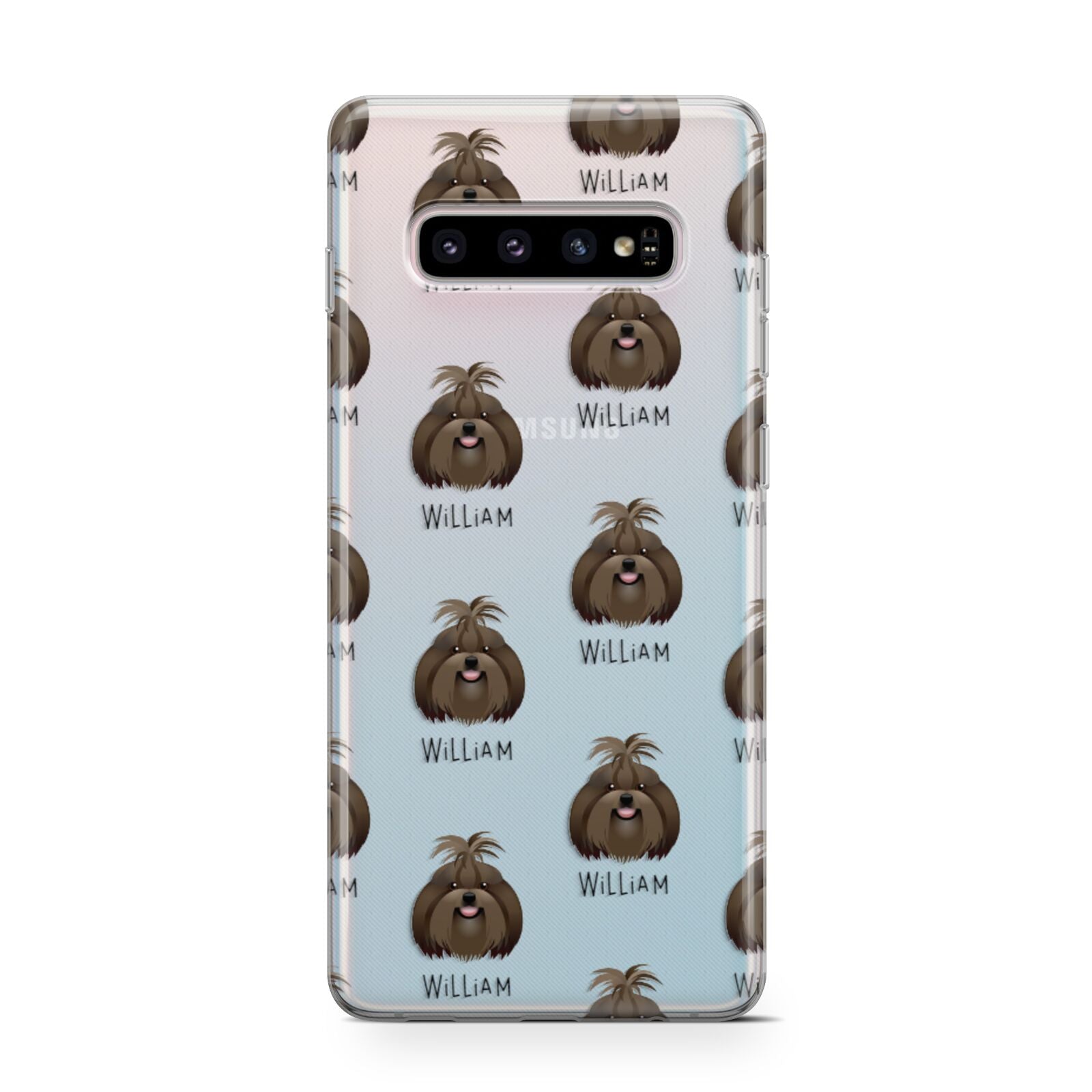 Shih Tzu Icon with Name Samsung Galaxy S10 Case