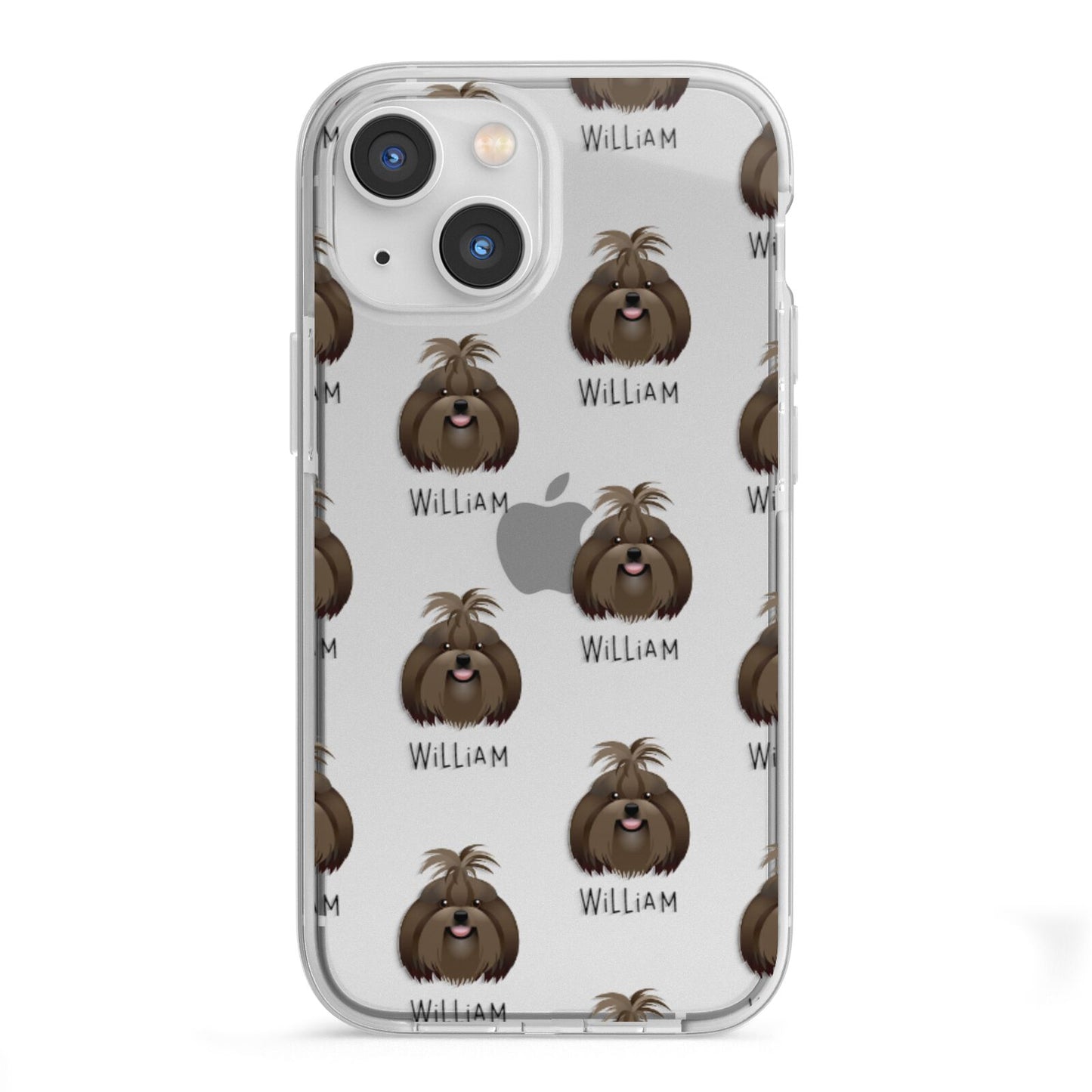 Shih Tzu Icon with Name iPhone 13 Mini TPU Impact Case with White Edges