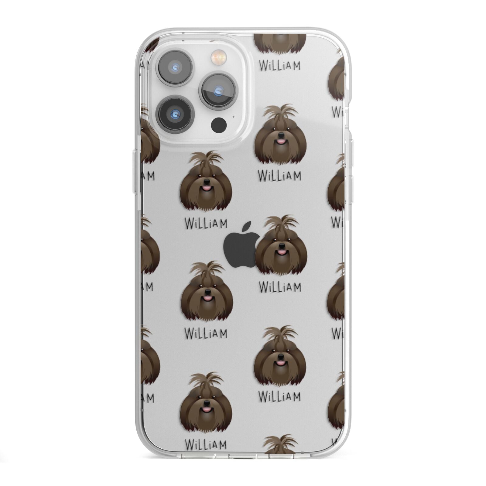 Shih Tzu Icon with Name iPhone 13 Pro Max TPU Impact Case with White Edges