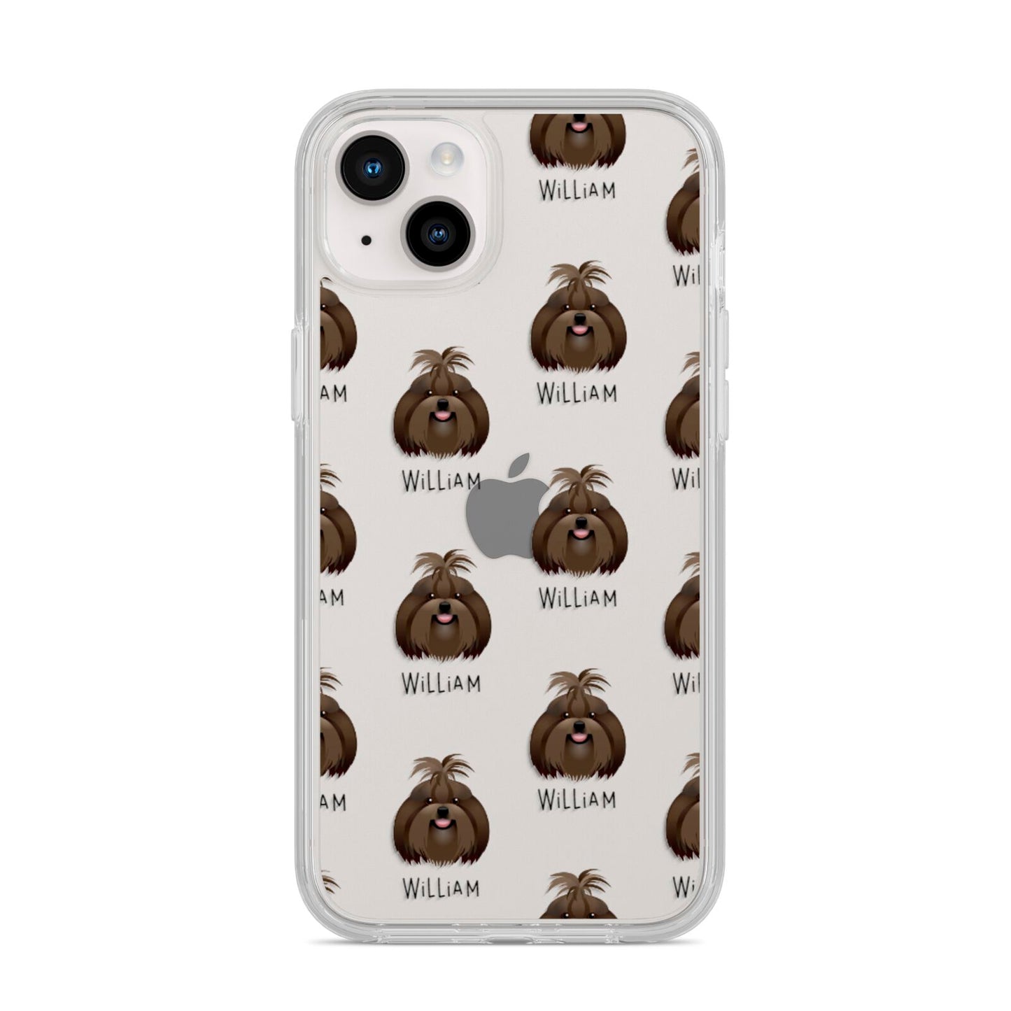 Shih Tzu Icon with Name iPhone 14 Plus Clear Tough Case Starlight