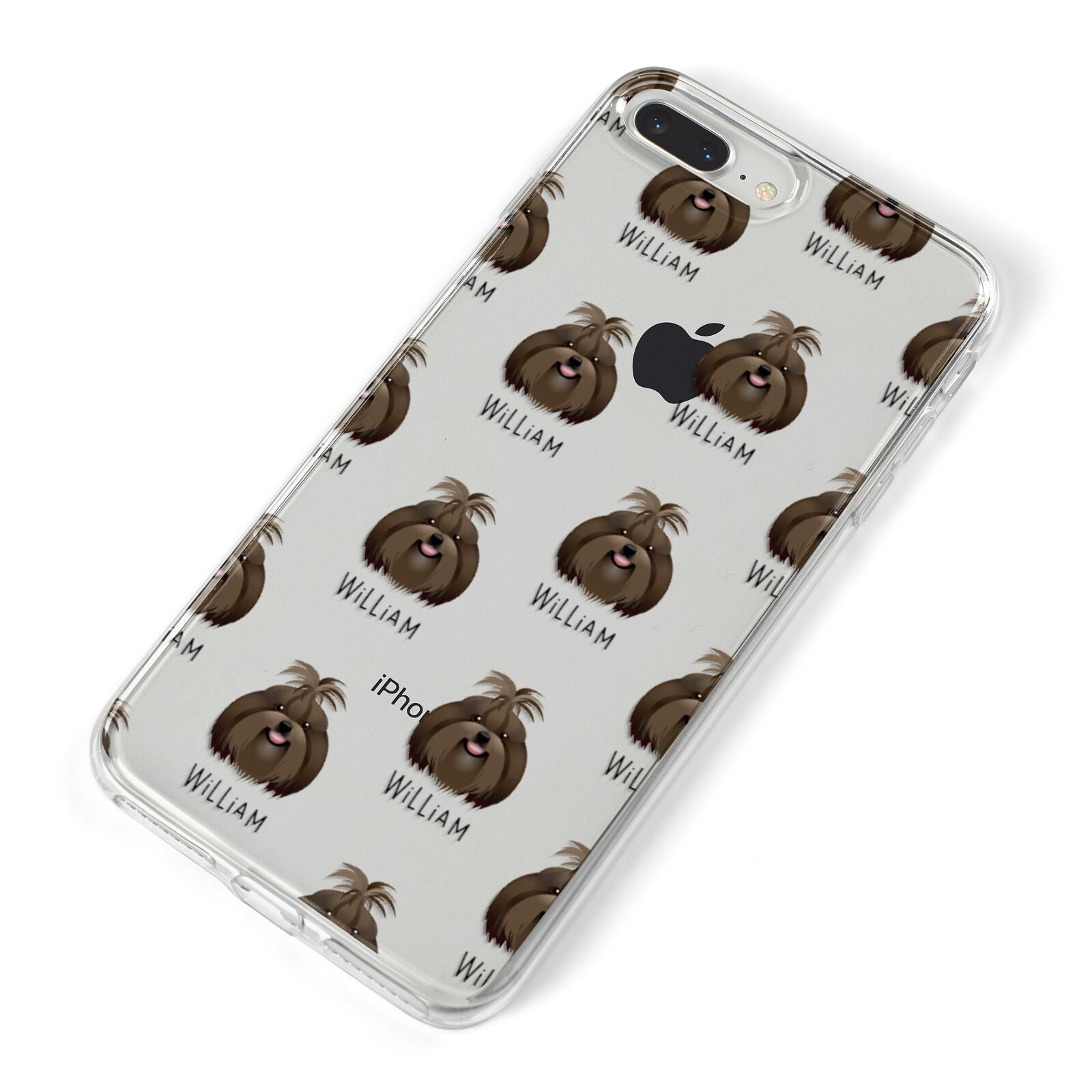 Shih Tzu Icon with Name iPhone 8 Plus Bumper Case on Silver iPhone Alternative Image