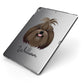 Shih Tzu Personalised Apple iPad Case on Grey iPad Side View