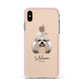 Shih Tzu Personalised Apple iPhone Xs Max Impact Case Pink Edge on Gold Phone