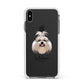 Shih Tzu Personalised Apple iPhone Xs Max Impact Case White Edge on Black Phone