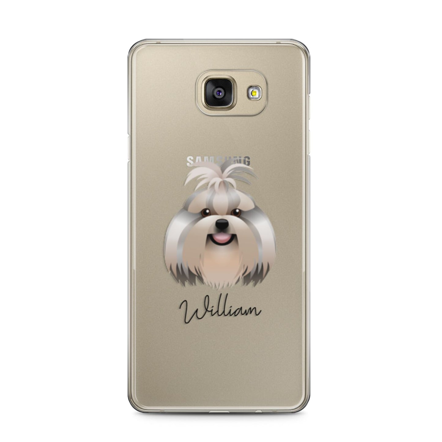 Shih Tzu Personalised Samsung Galaxy A5 2016 Case on gold phone