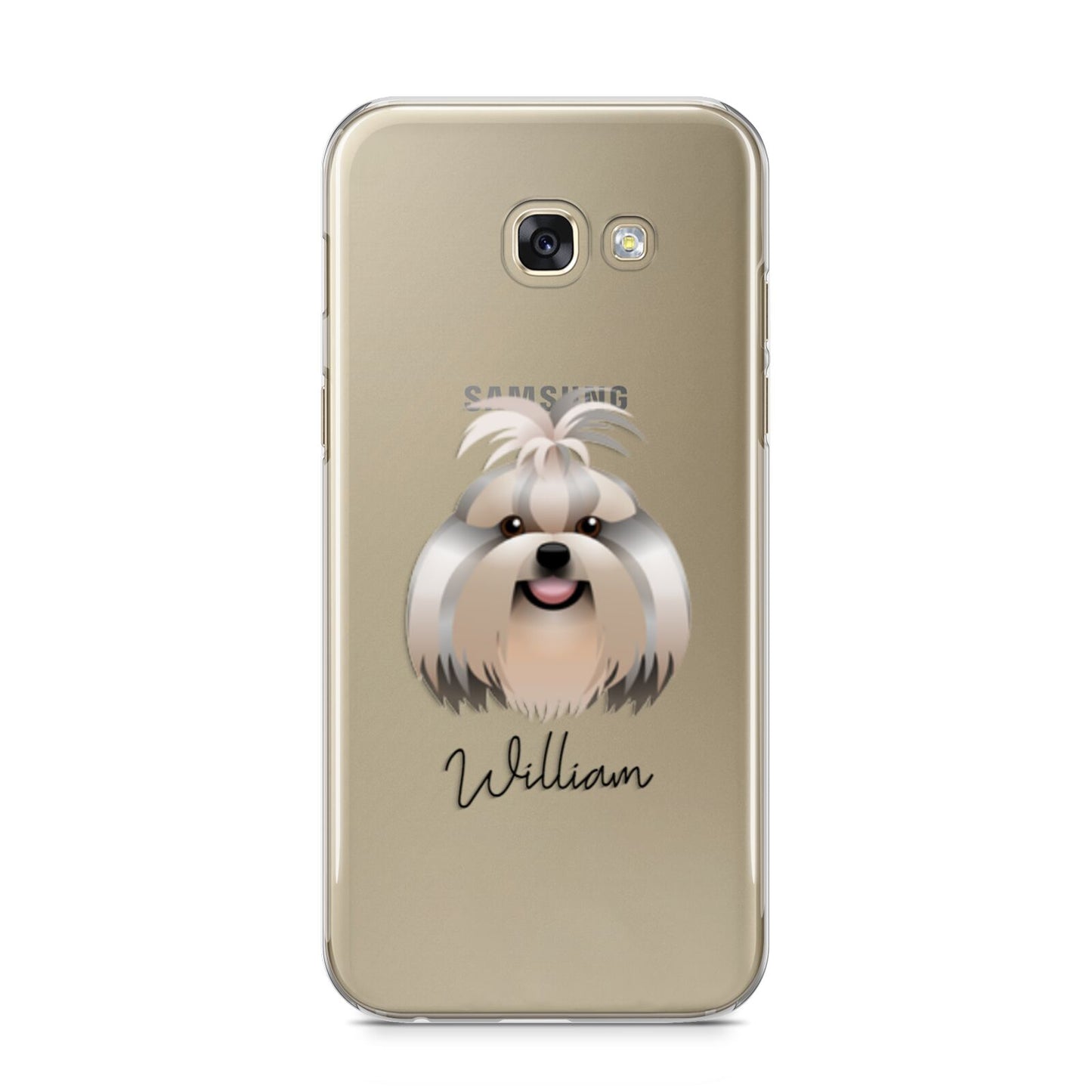 Shih Tzu Personalised Samsung Galaxy A5 2017 Case on gold phone