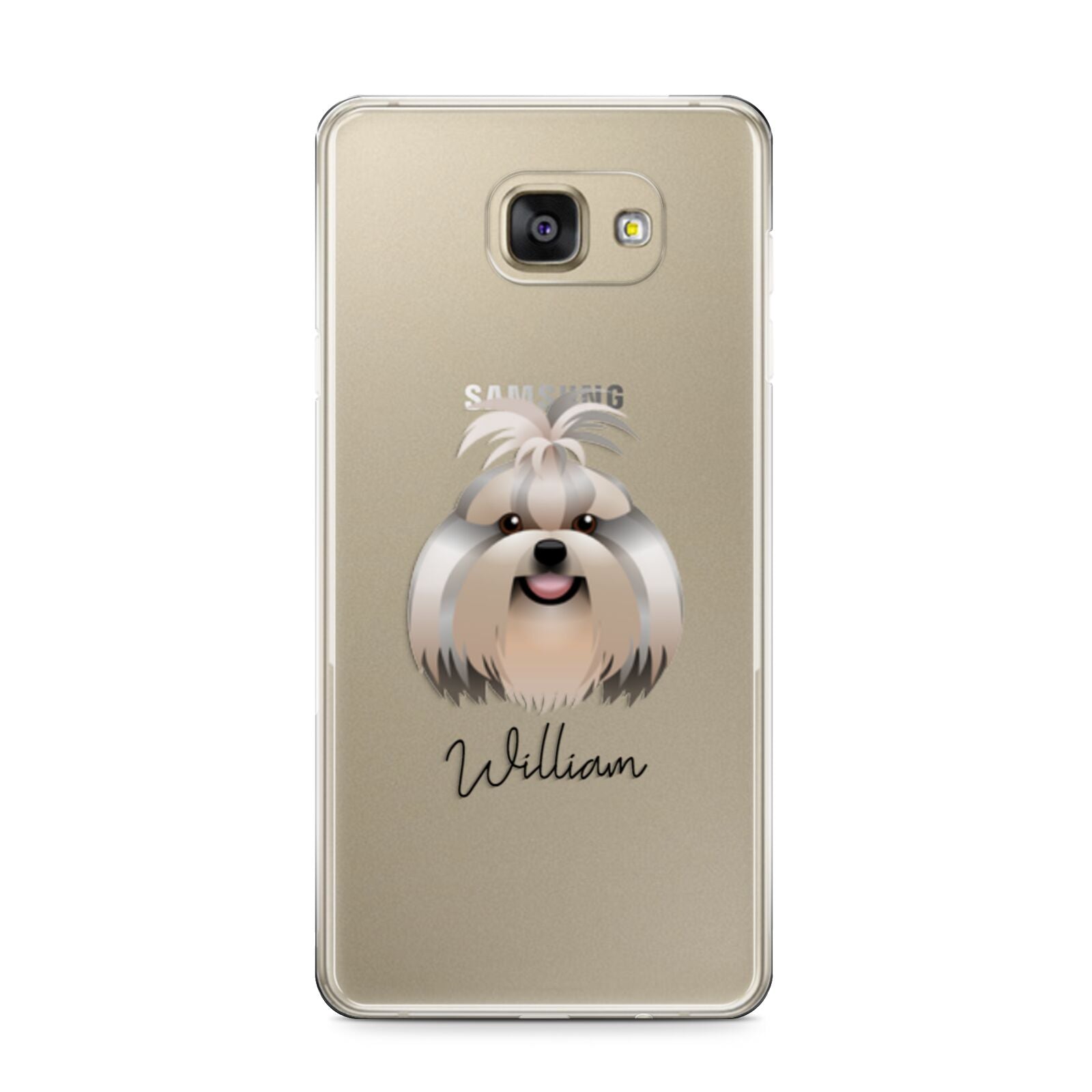 Shih Tzu Personalised Samsung Galaxy A9 2016 Case on gold phone