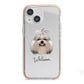 Shih Tzu Personalised iPhone 13 Mini TPU Impact Case with Pink Edges