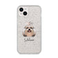 Shih Tzu Personalised iPhone 14 Plus Glitter Tough Case Starlight