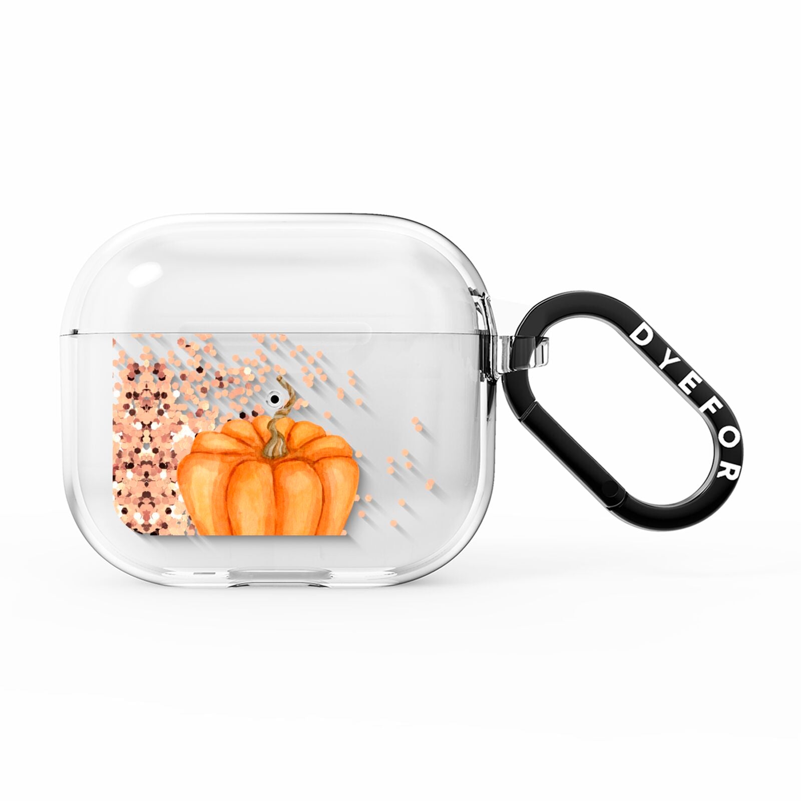 Shimmery Pumpkins AirPods Clear Case 3rd Gen