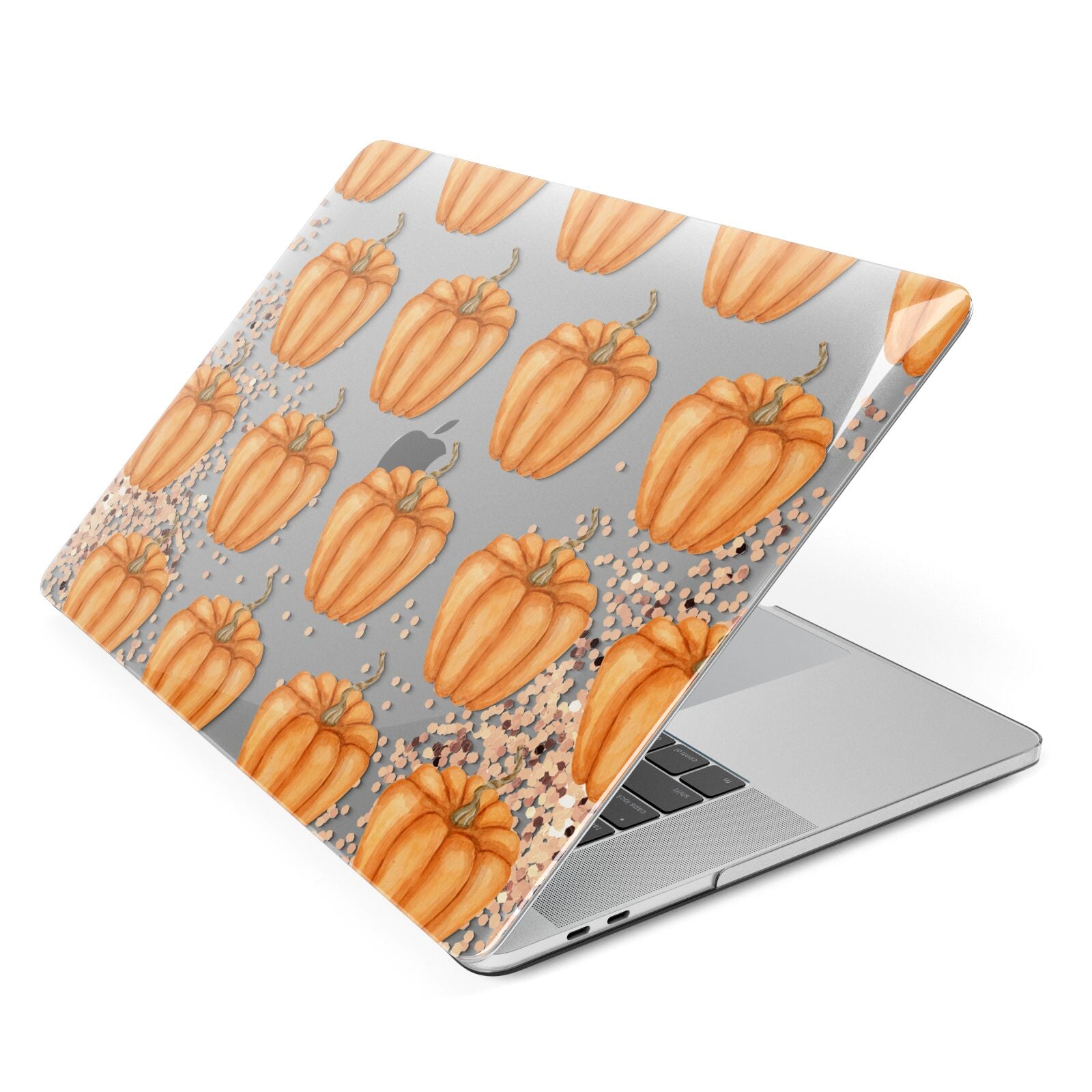 Shimmery Pumpkins Apple MacBook Case Side View